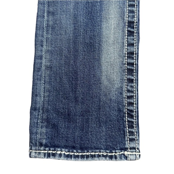 Vigoss The Dallas Straight Leg Mid Rise Embellished Denim Jeans Size 4 Length 33 - Picture 9 of 11